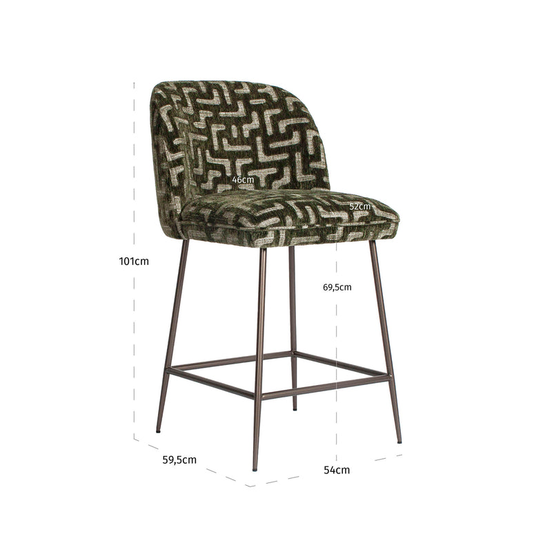 Barhocker Pullitzer Moss Labyrinth - Polyesterbezug, Richmond Design