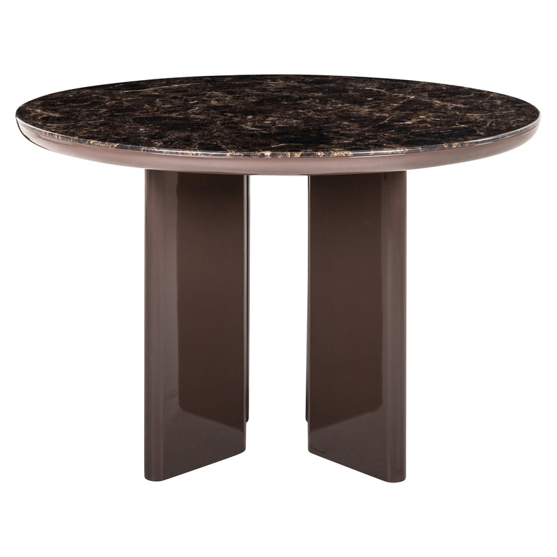 Esstisch Almundi Ø120 cm, Chocolate Brown, Marmor-Optik, Richmond