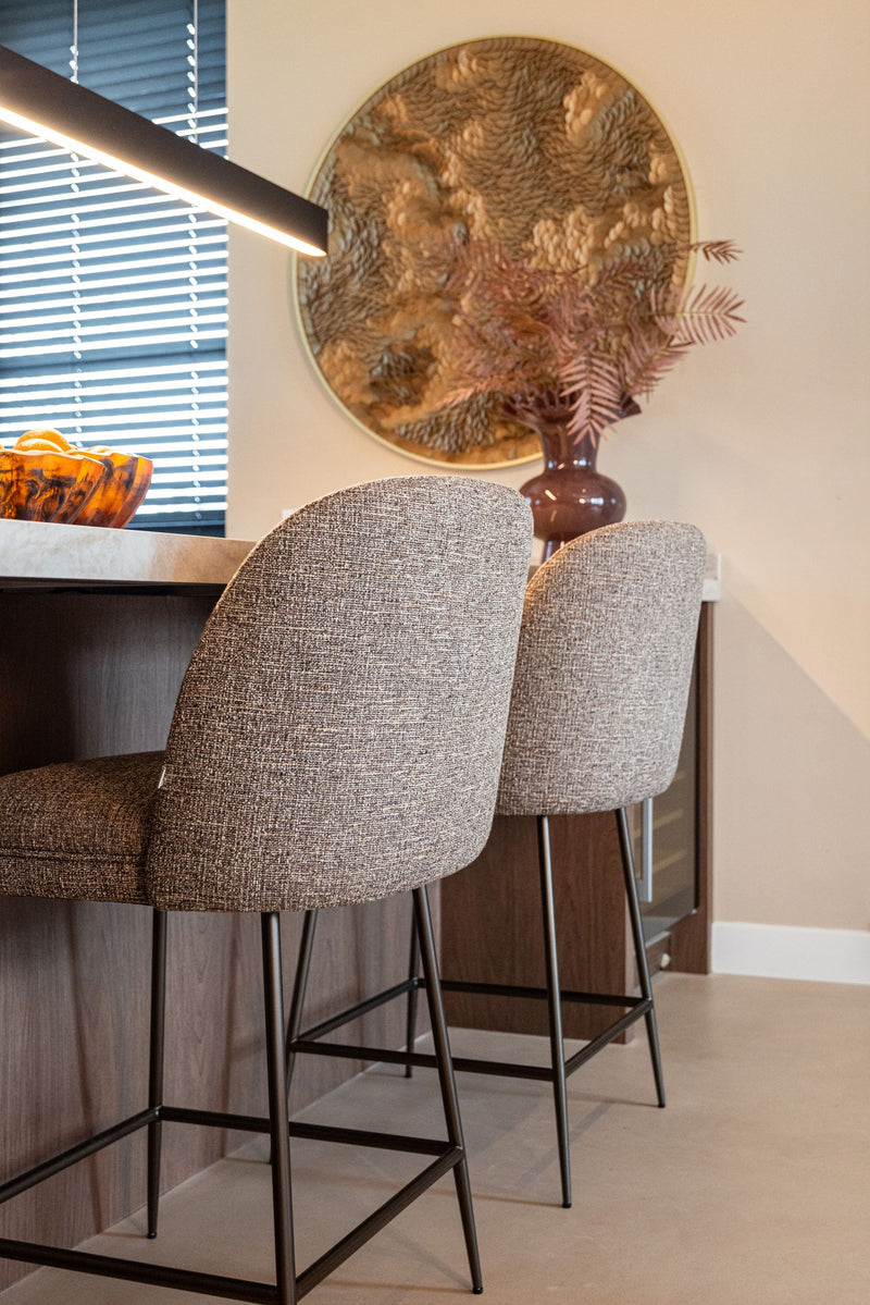Barhocker Pullitzer Brown Tweed – Richmond Counterstuhl für Küche &