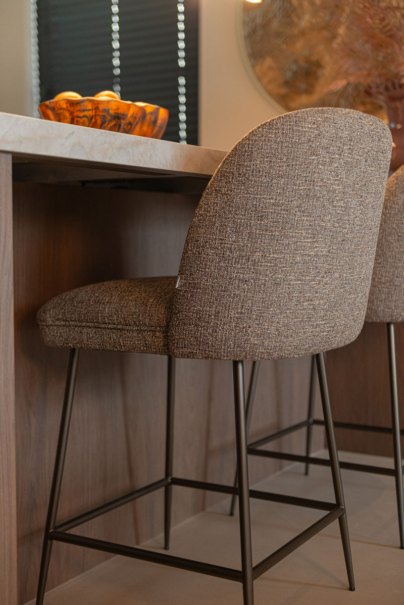 Barhocker Pullitzer Brown Tweed – Richmond Counterstuhl für Küche &