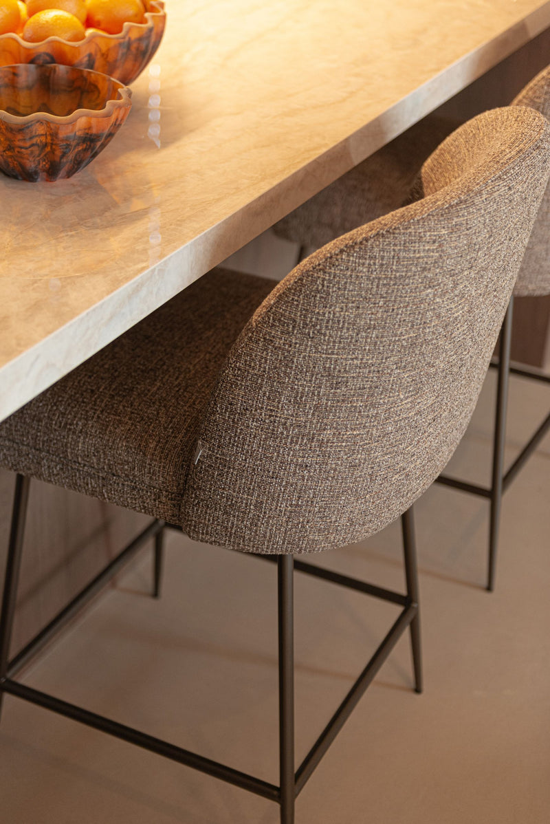 Barhocker Pullitzer Brown Tweed – Richmond Counterstuhl für Küche &