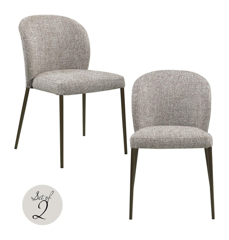 Esszimmerstuhl Stacker earth tweed im 2er-Set, stapelbar, Polyester