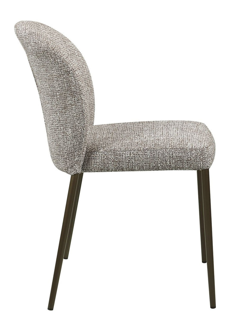 Esszimmerstuhl Stacker earth tweed im 2er-Set, stapelbar, Polyester