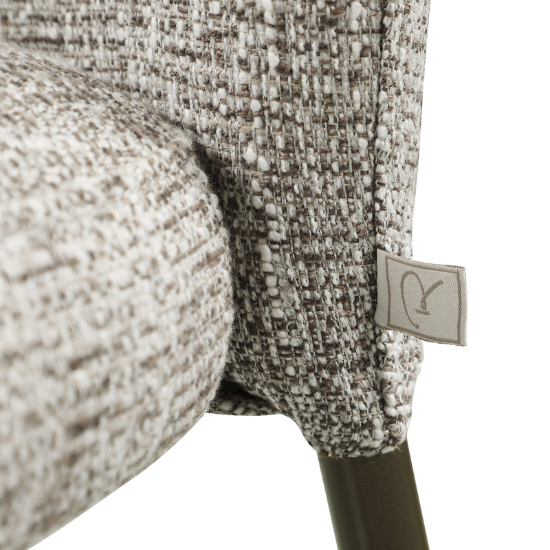 Esszimmerstuhl Stacker earth tweed im 2er-Set, stapelbar, Polyester