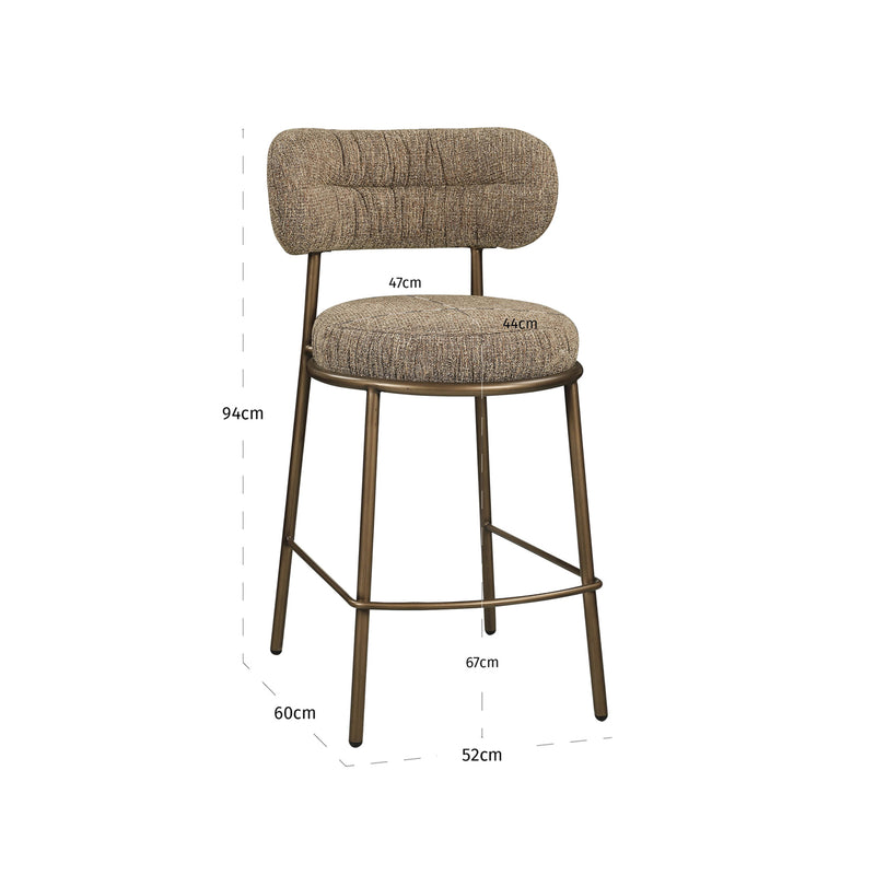 Barhocker Encanto Brown Tweed – Richmond Design für Küche & Bar