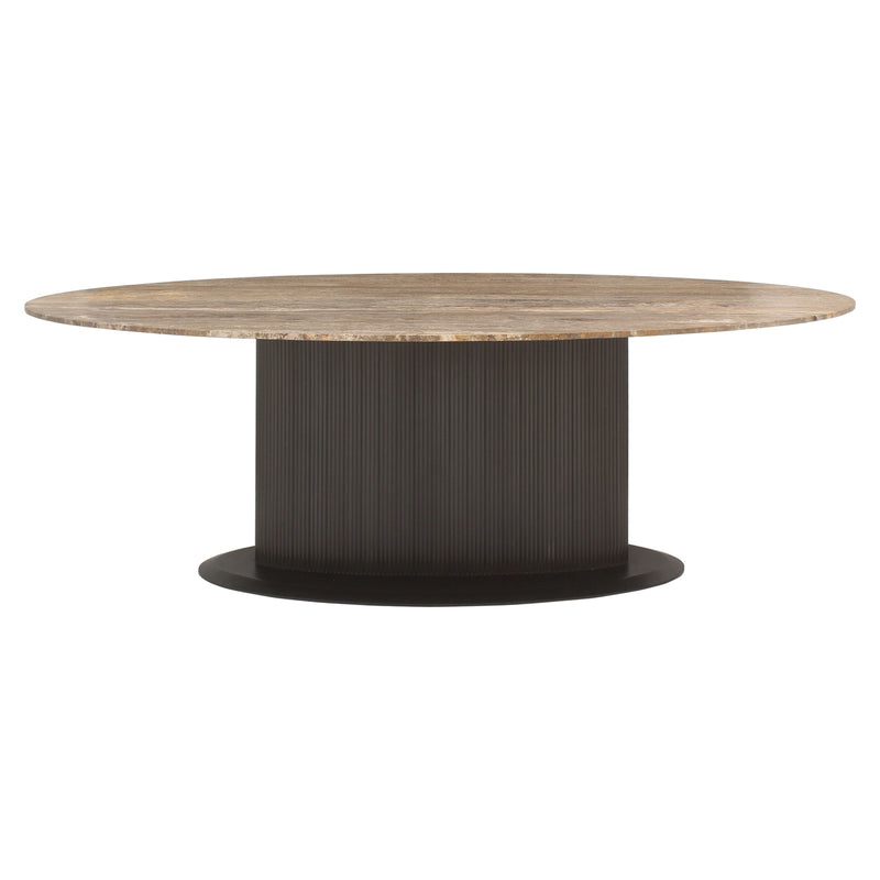 Esstisch Russo oval 235 cm Travertin-Optik in Ash Brown, Richmond