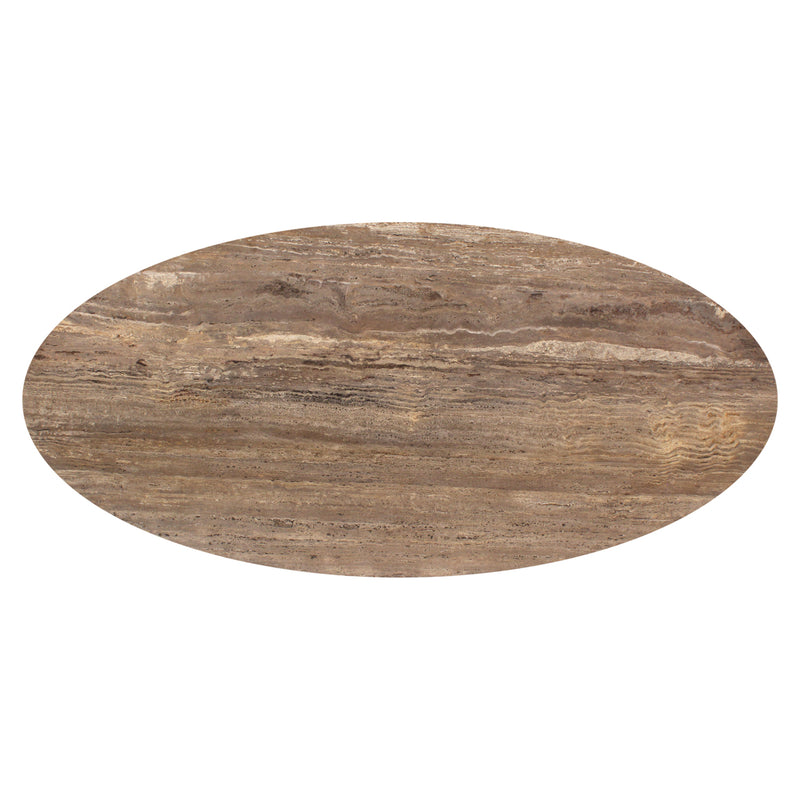 Esstisch Russo oval 235 cm Travertin-Optik in Ash Brown, Richmond