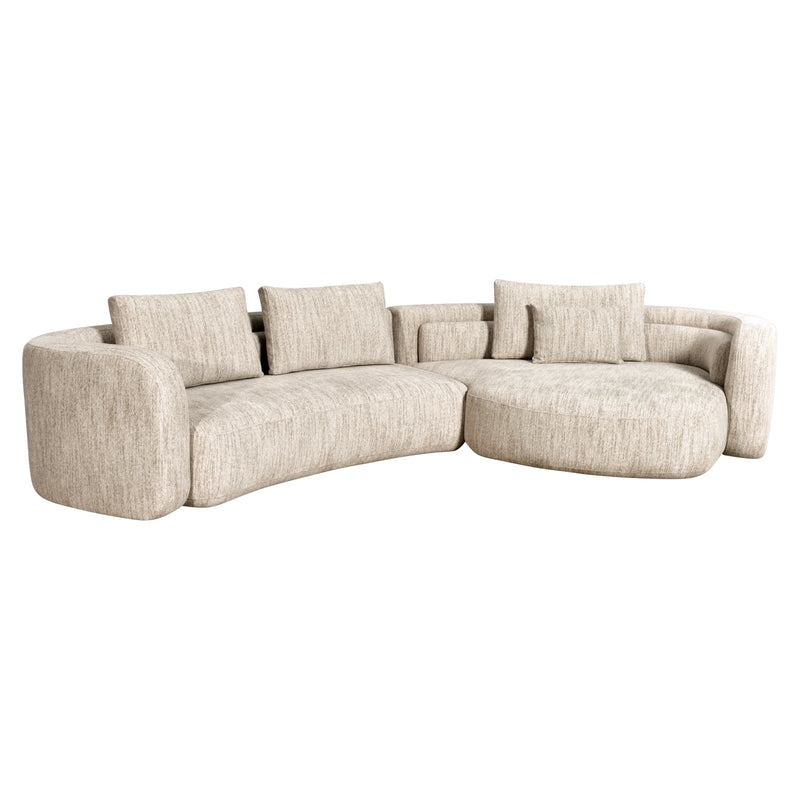 Sofa Augusto Lounge rechts Natural Softweave – Richmond XXL-Loungesofa