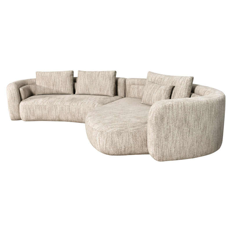 Sofa Augusto Lounge rechts Natural Softweave – Richmond XXL-Loungesofa
