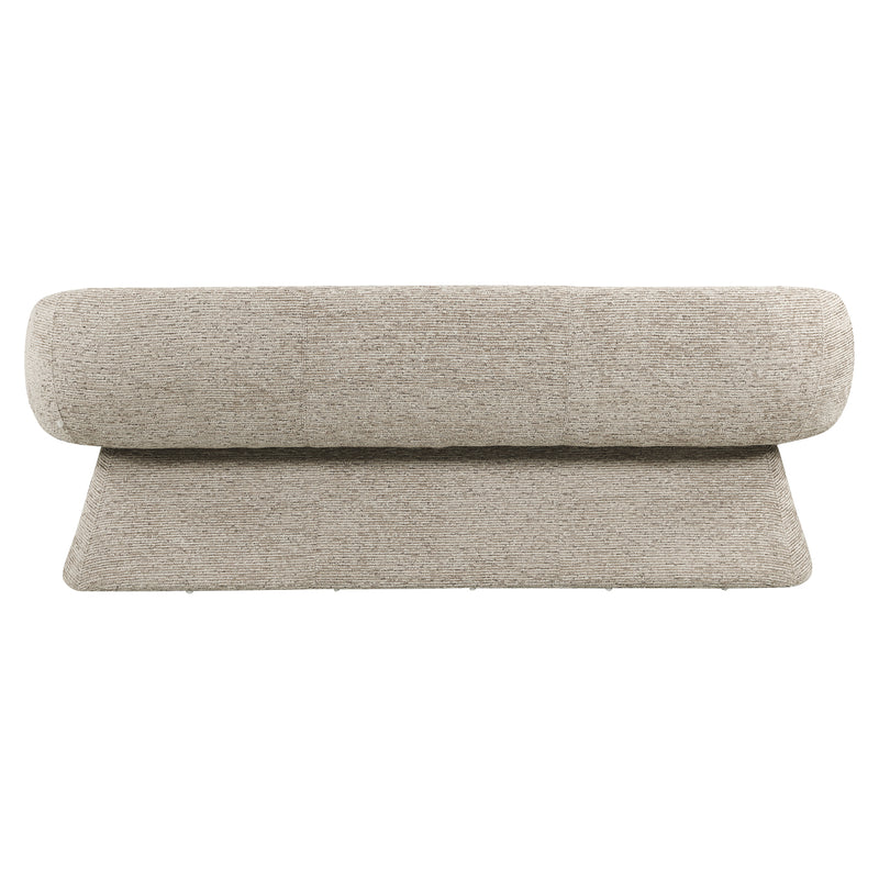 Sitzbank Quiriro mocca linear – vollgepolstert mit Armlehnen, 210 cm