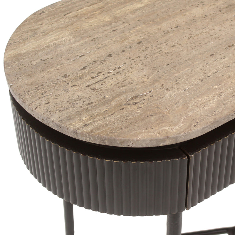 Richmond Konsole Russo Travertin Ash Brown – Konsolentisch für Flur