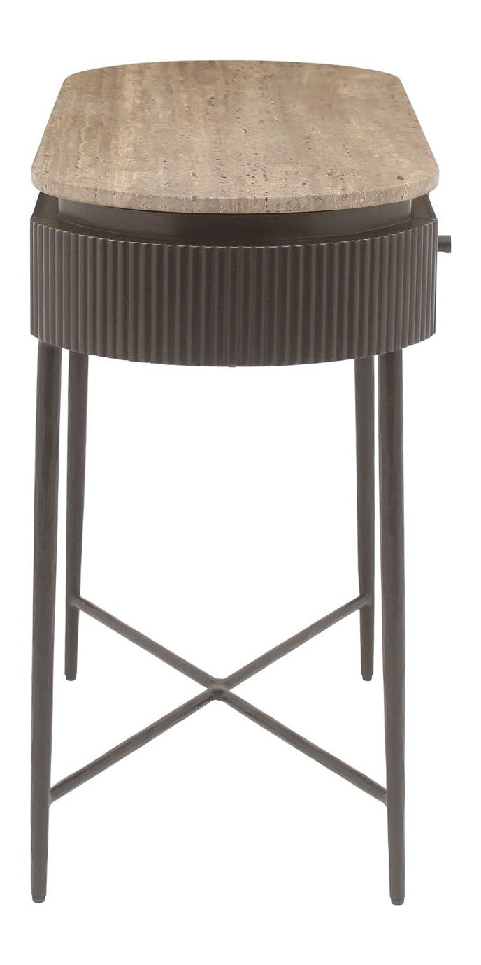 Richmond Konsole Russo Travertin Ash Brown – Konsolentisch für Flur
