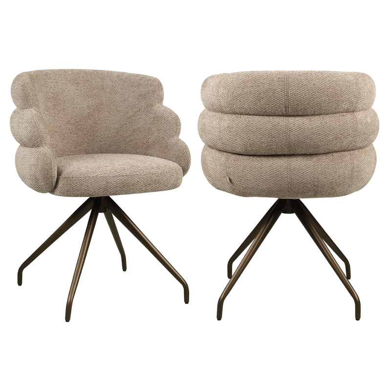 Esszimmerstuhl Kayla in Mocca Boldweave mit Drehfunktion