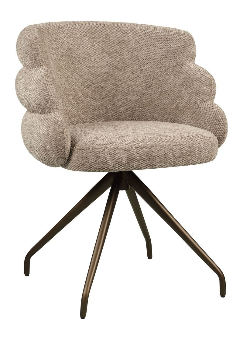 Esszimmerstuhl Kayla in Mocca Boldweave mit Drehfunktion
