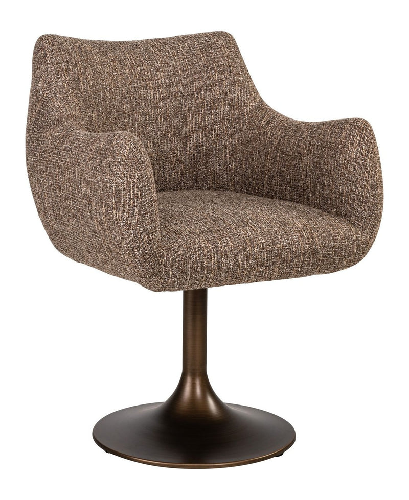 Esszimmerstuhl Aldo Brown Tweed – Drehstuhl mit Tweed-Bezug, Richmond
