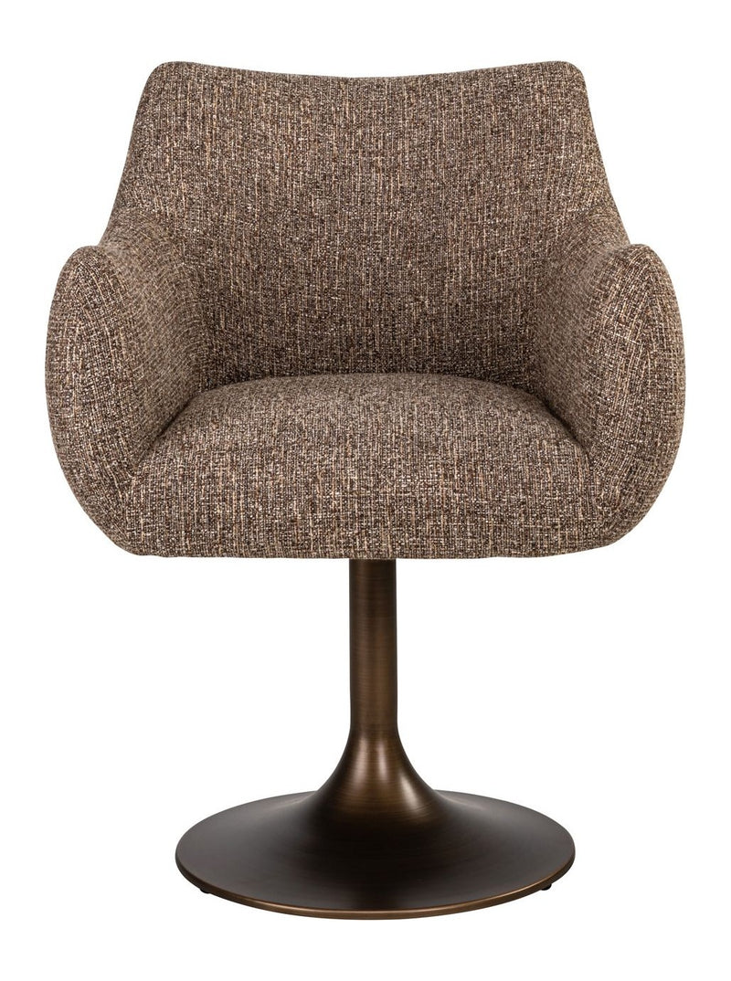 Esszimmerstuhl Aldo Brown Tweed – Drehstuhl mit Tweed-Bezug, Richmond