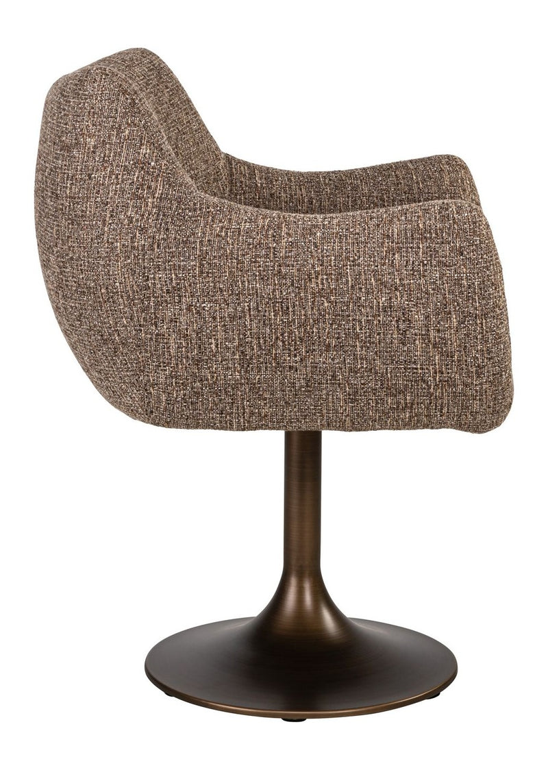 Esszimmerstuhl Aldo Brown Tweed – Drehstuhl mit Tweed-Bezug, Richmond
