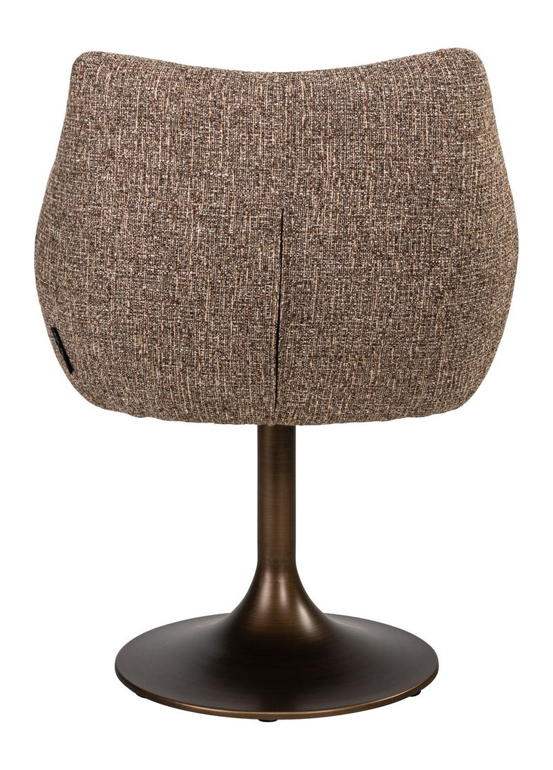 Esszimmerstuhl Aldo Brown Tweed – Drehstuhl mit Tweed-Bezug, Richmond
