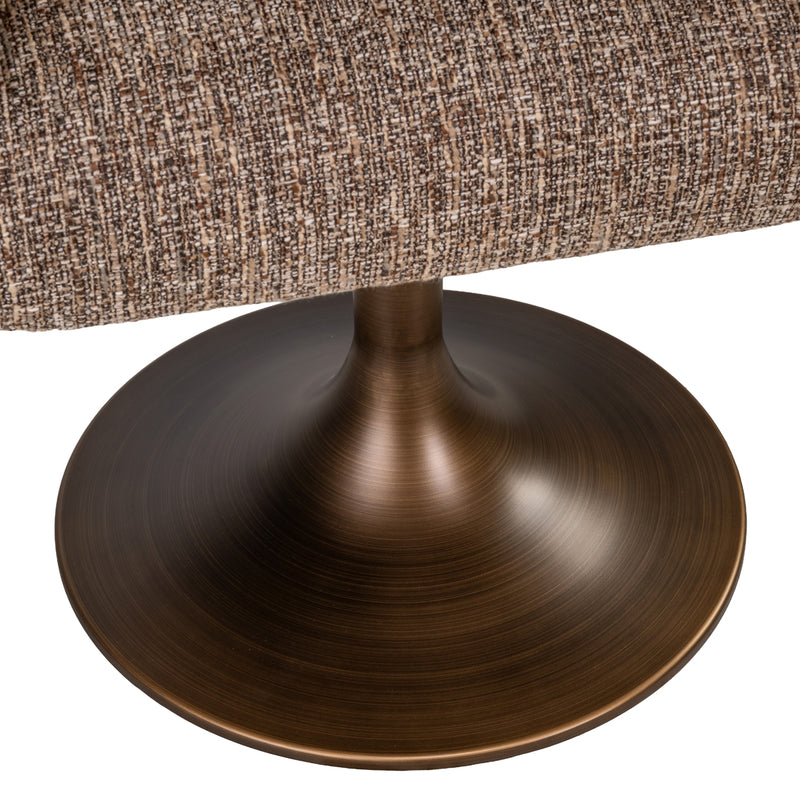 Esszimmerstuhl Aldo Brown Tweed – Drehstuhl mit Tweed-Bezug, Richmond