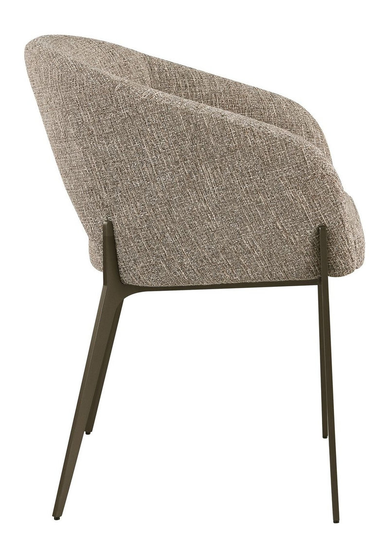 Esszimmerstuhl Kenzi Brown Tweed – Richmond, Bezug 100% Polyester