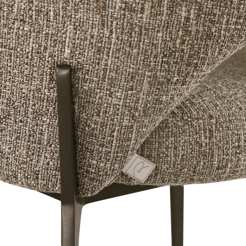 Esszimmerstuhl Kenzi Brown Tweed – Richmond, Bezug 100% Polyester