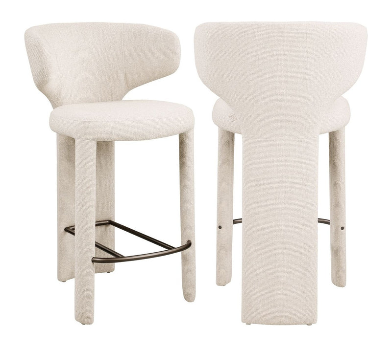 Barhocker Viola biscotti – Counterstuhl mit Polyester-Bezug