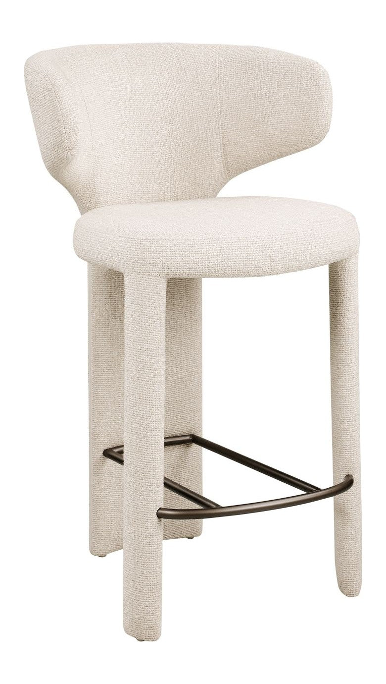 Barhocker Viola biscotti – Counterstuhl mit Polyester-Bezug