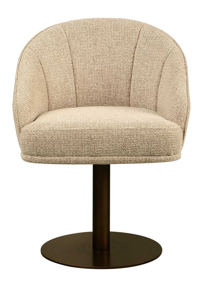Esszimmerstuhl Beverly natural fancy - drehbar mit Polyester-Bezug