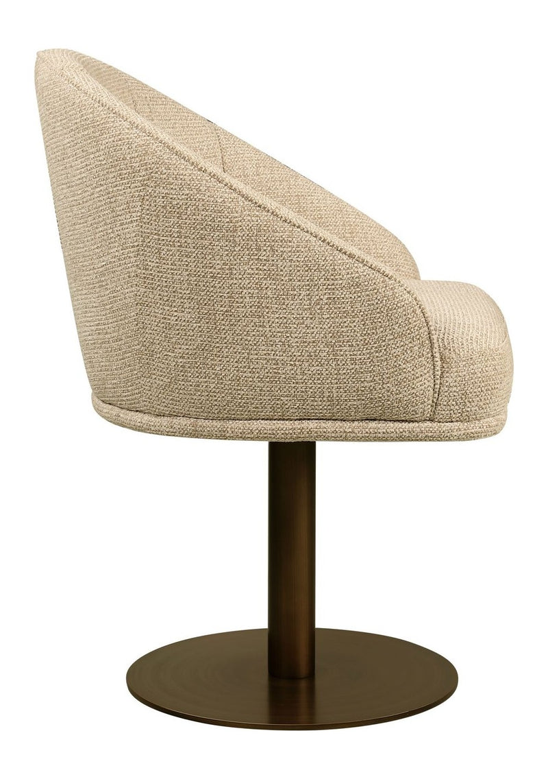 Esszimmerstuhl Beverly natural fancy - drehbar mit Polyester-Bezug