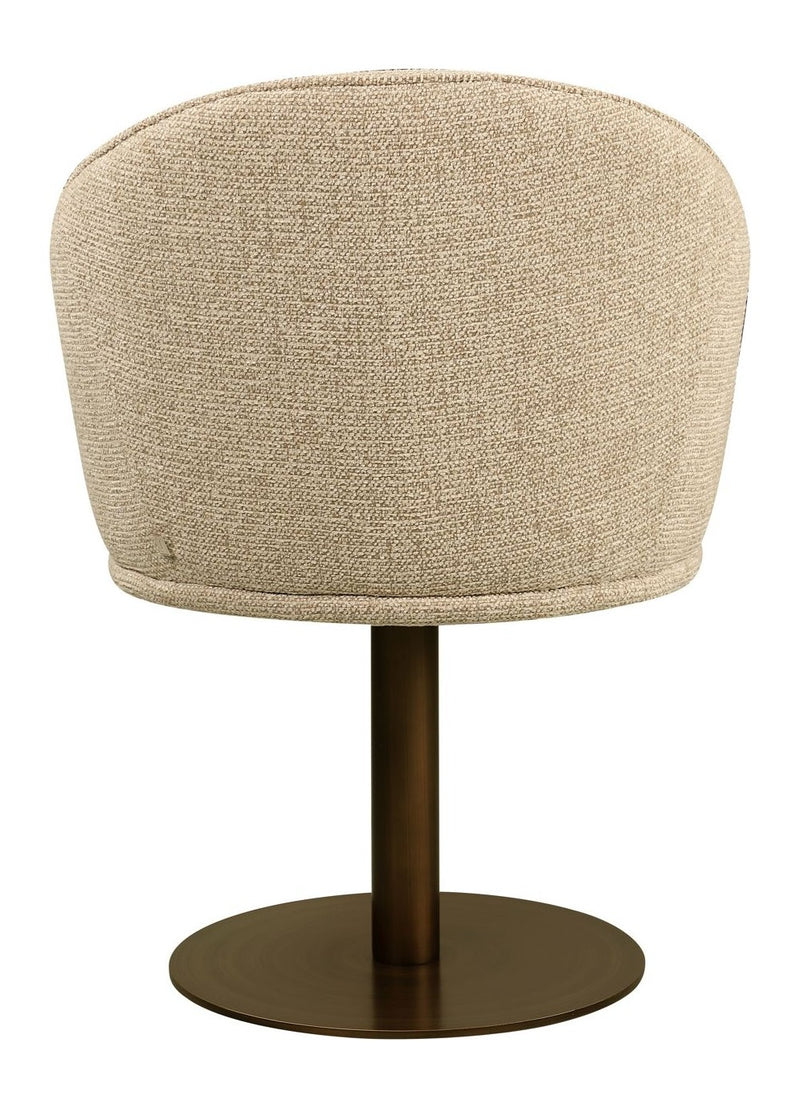 Esszimmerstuhl Beverly natural fancy - drehbar mit Polyester-Bezug