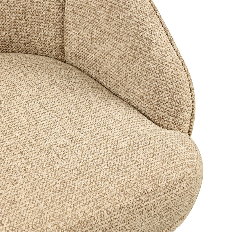 Esszimmerstuhl Beverly natural fancy - drehbar mit Polyester-Bezug