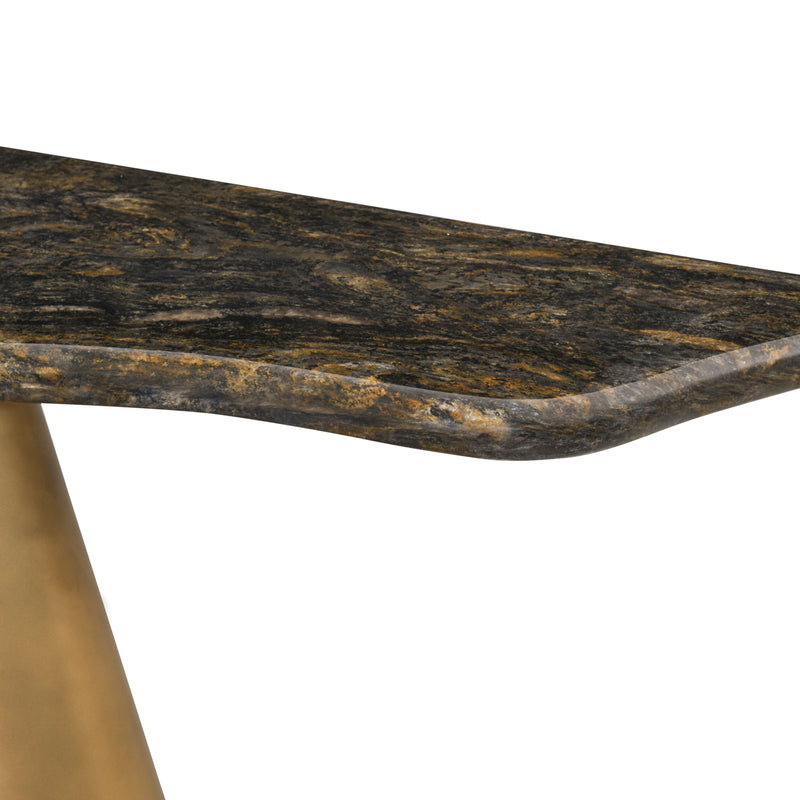 Konsole Goldman schwarz – Marmorplatte & Eisengestell, Richmond