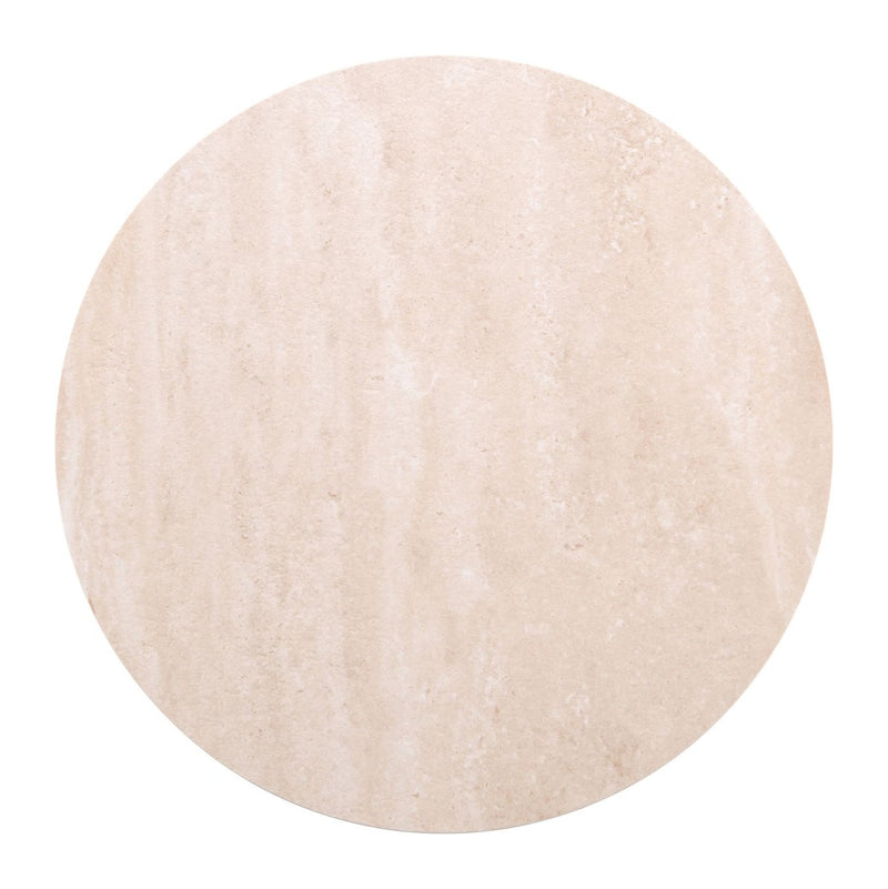 Sofabeistelltisch Ritz braun – Richmond Travertin-Optik, Metallgestell