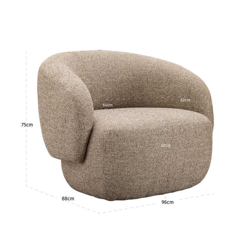 Richmond Lounge Stuhl Milano in Sand Tweed – Komfort trifft Eleganz