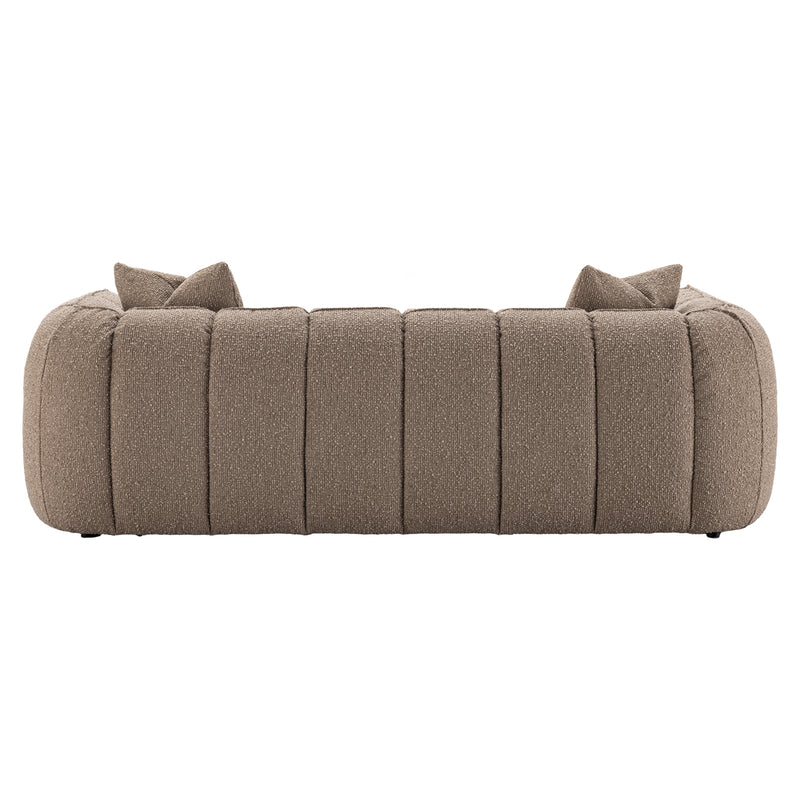 Sofa Hogan 3-Sitzer Mocca Chunky – schwer entflammbar, Steppnähte