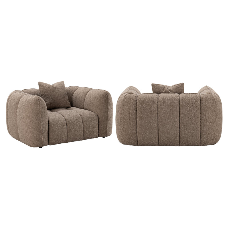 Lounge Stuhl Hogan mocca – XXL Loungesessel mit tiefer Sitzfläche