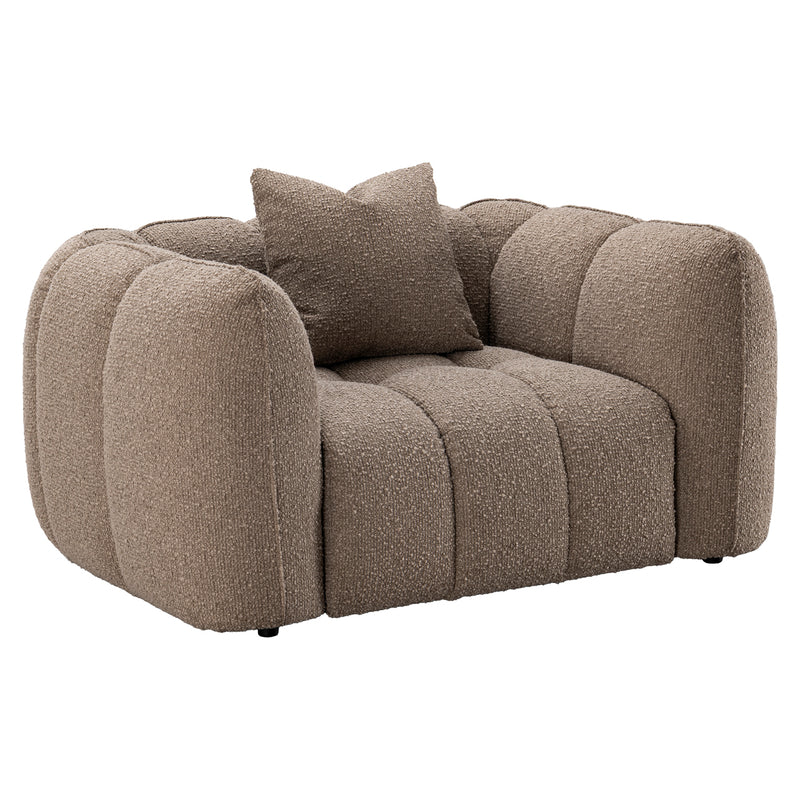 Lounge Stuhl Hogan mocca – XXL Loungesessel mit tiefer Sitzfläche