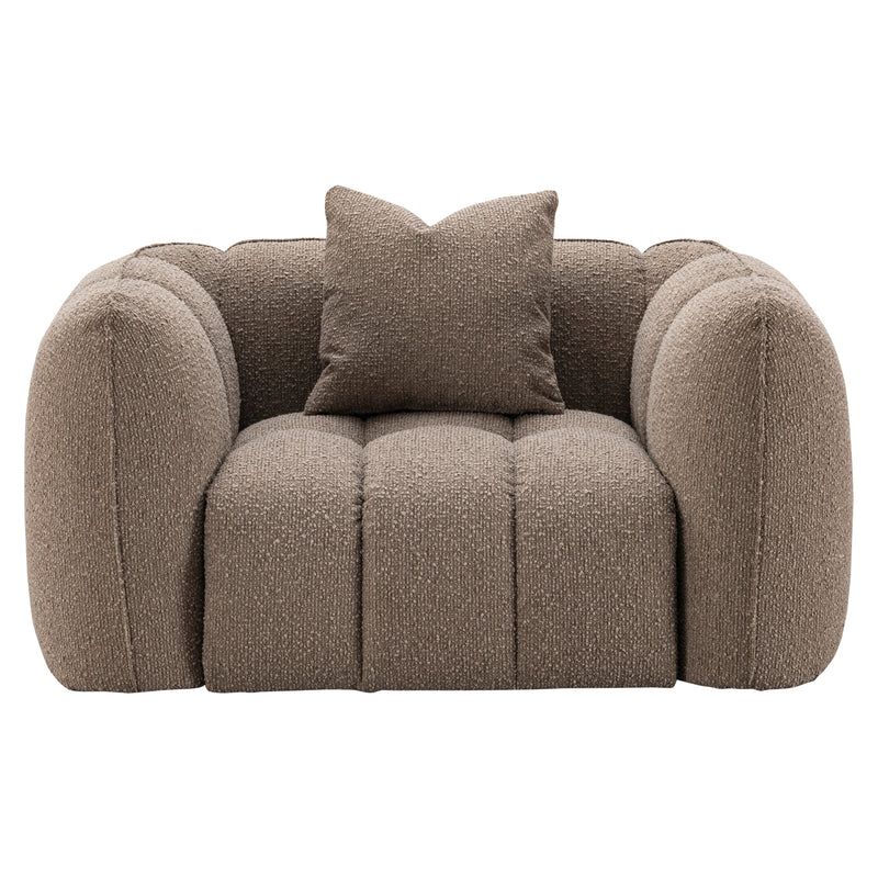 Lounge Stuhl Hogan mocca – XXL Loungesessel mit tiefer Sitzfläche