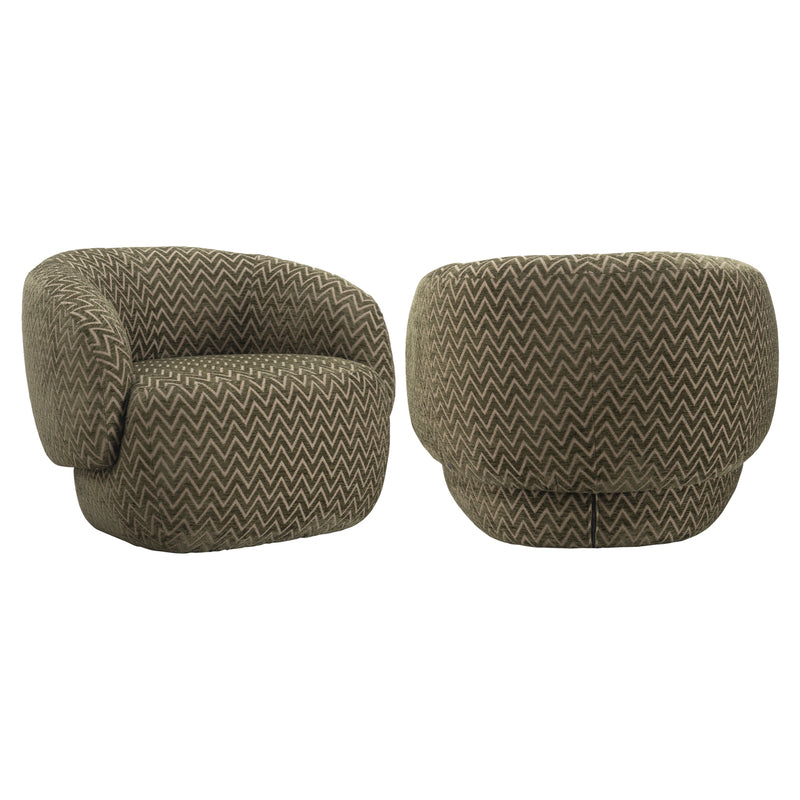 Lounge Stuhl Milano moss chevron mit gepolsterter Sitzfläche