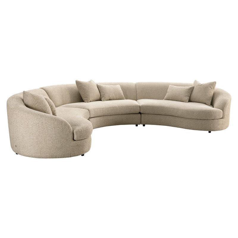 Sofa Morena Cream Blockweave – XXL-Sofa mit organischer Form