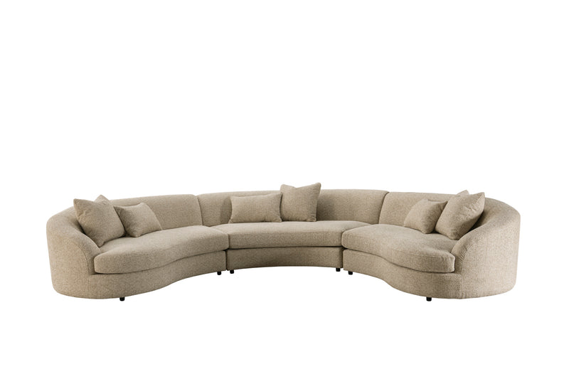 Sofa Morena Cream Blockweave – XXL-Sofa mit organischer Form
