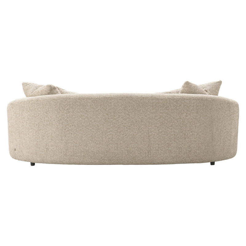 Sofa Morena Richmond Cream Blockweave, gerundetes Design, 235 cm breit