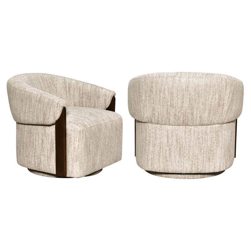 Lounge Stuhl Marina Richmond natural softweave, drehbar & feuerhemmend