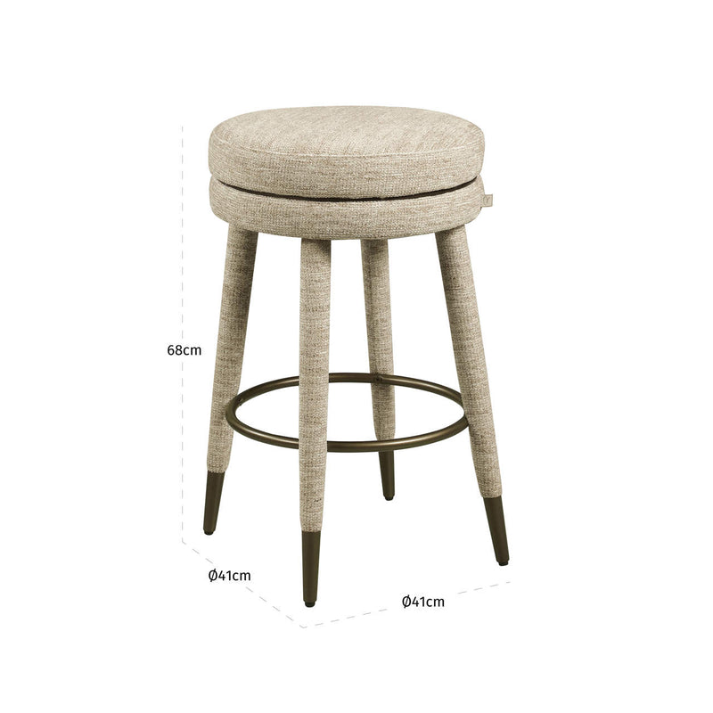 Barhocker Tenashar Natural Softweave mit Drehfunktion & Fußstütze