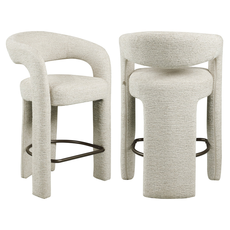 Barhocker Soho Natural Linear – Richmond, gepolstert mit Armlehnen