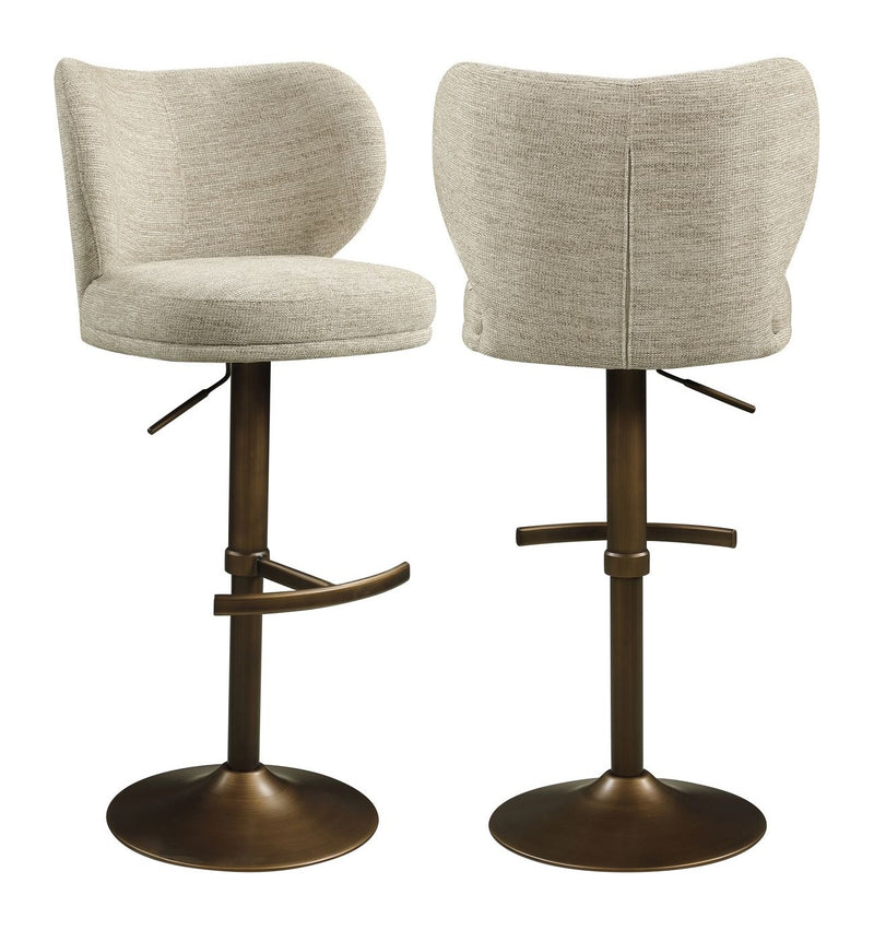 Barhocker Amely Richmond, drehbar mit Fußstütze, natural softweave