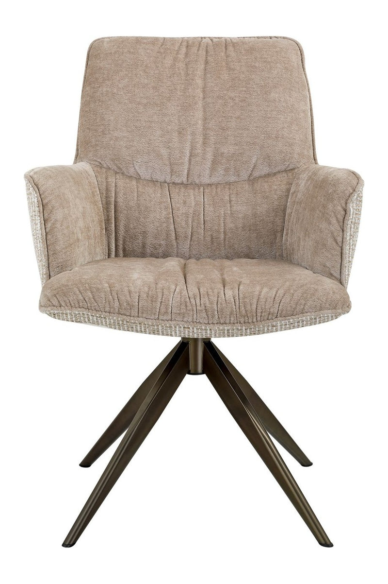Esszimmerstuhl Chase Cream Blockweave mit Drehgestell, Richmond