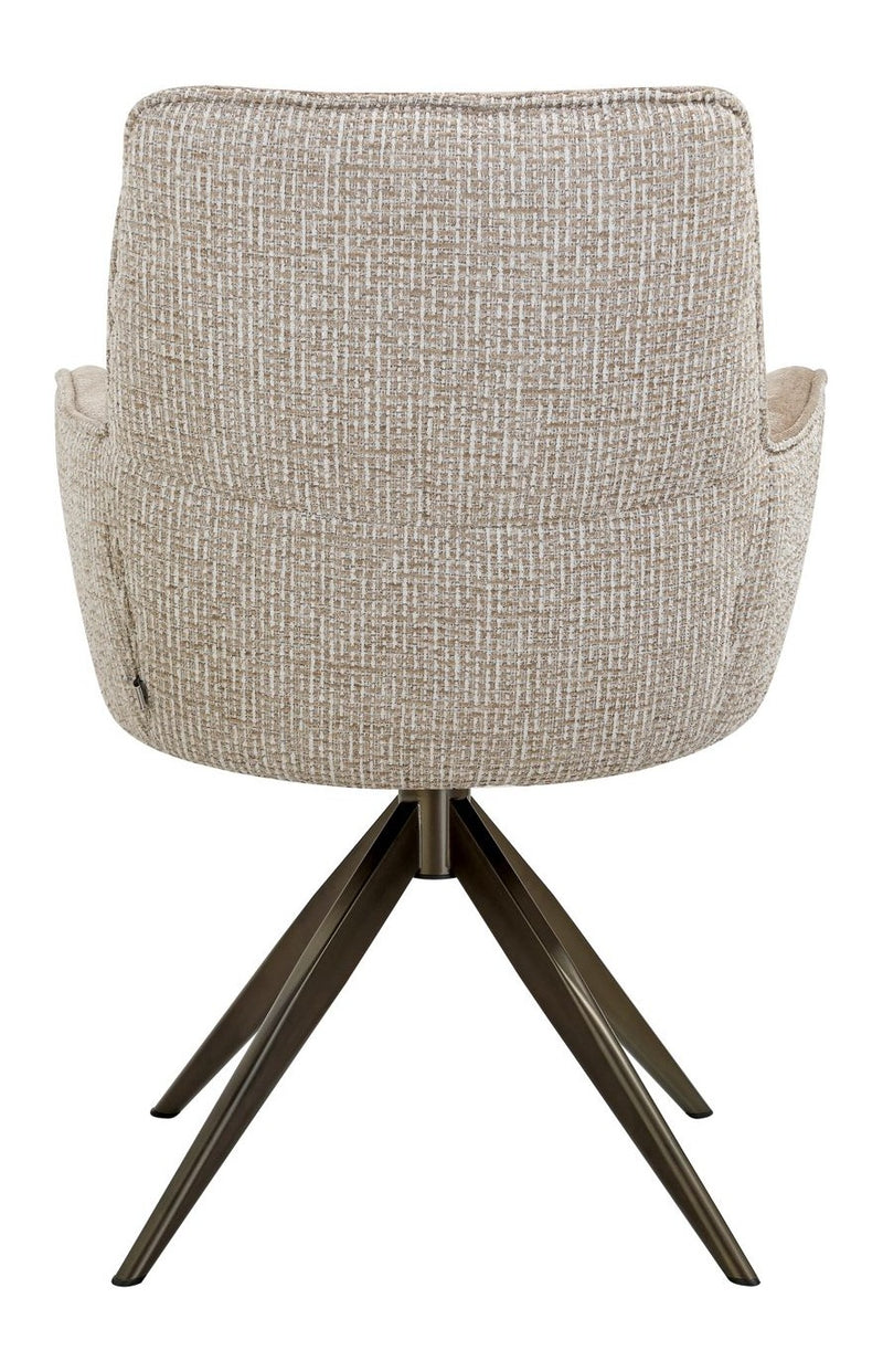 Esszimmerstuhl Chase Cream Blockweave mit Drehgestell, Richmond