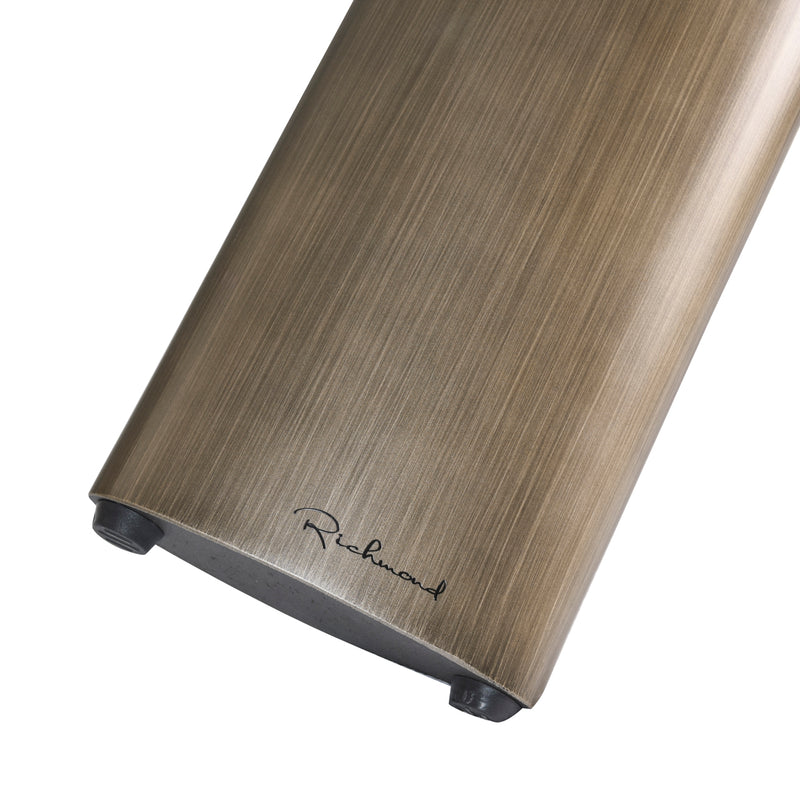 Couchtisch Arcadia grey mit Travertinplatte und Metallgestell