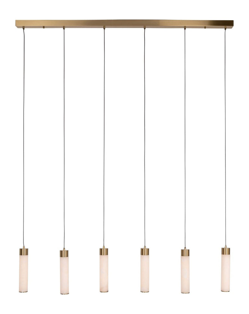 Pendelleuchte Elaris white – Kronleuchter aus Eisen und Alabaster